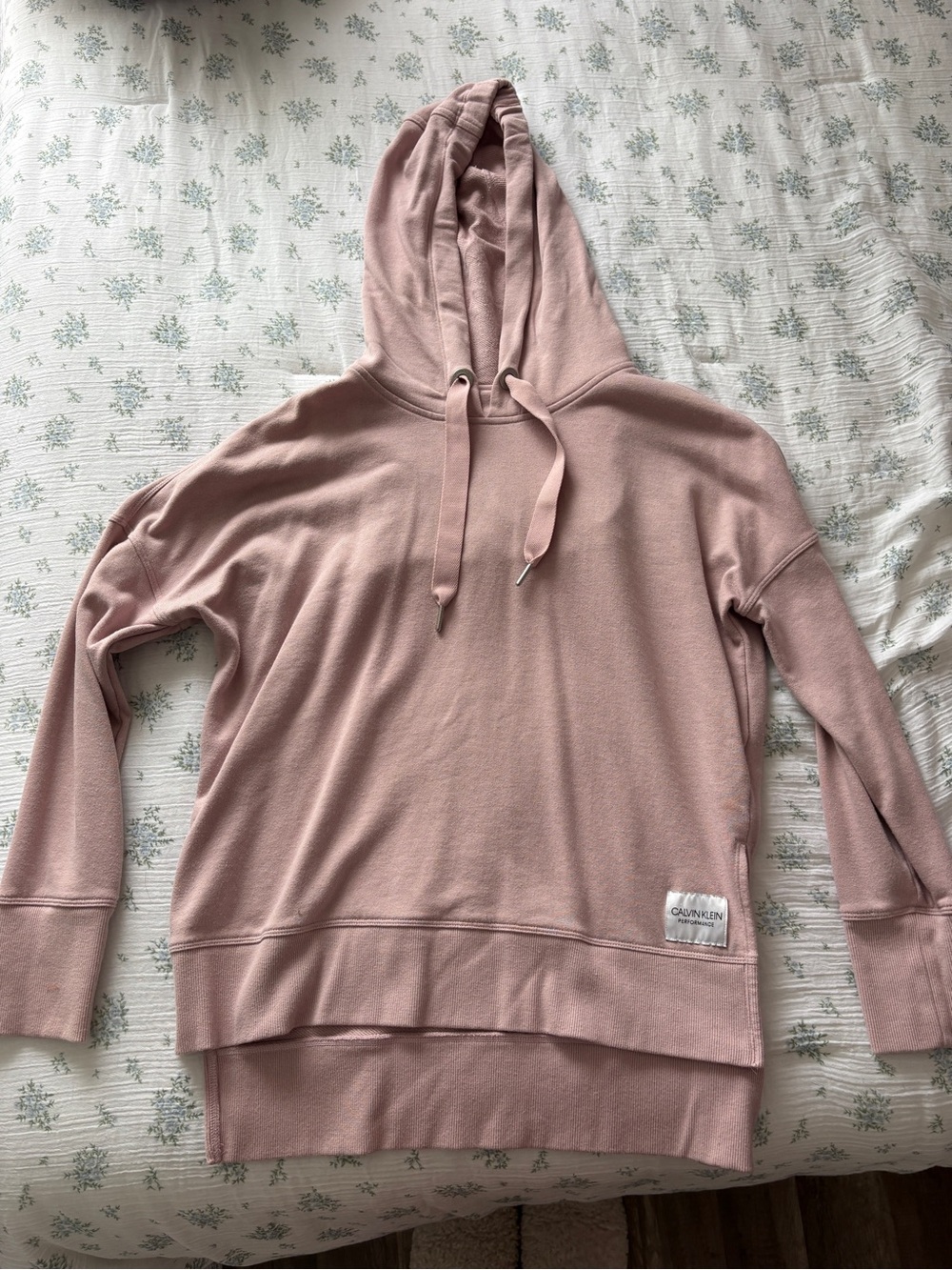 Calvin Klein Blush Pink Hooded Pullover Sweatshirt